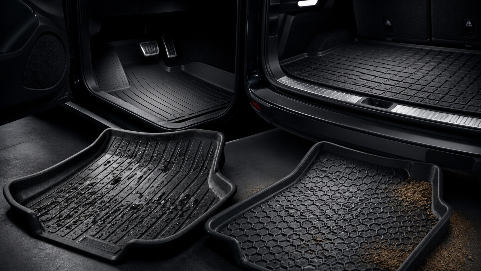 All-weather floor mat set